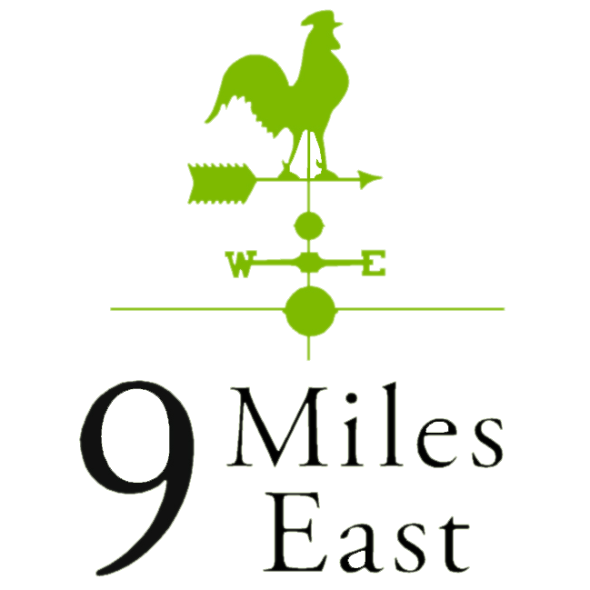 9 Miles East logo