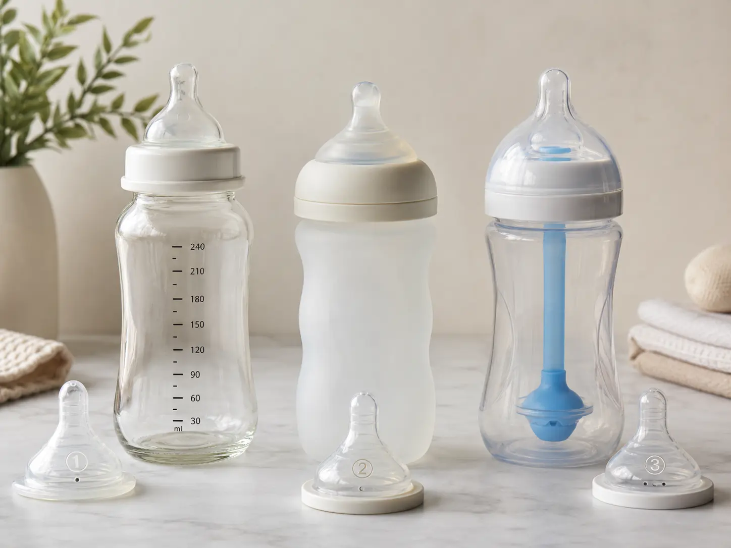 Baby bottle comparison: glass vs silicone, different nipple flow rates Baby bottle comparison: glass vs silicone, different nipple flow rates