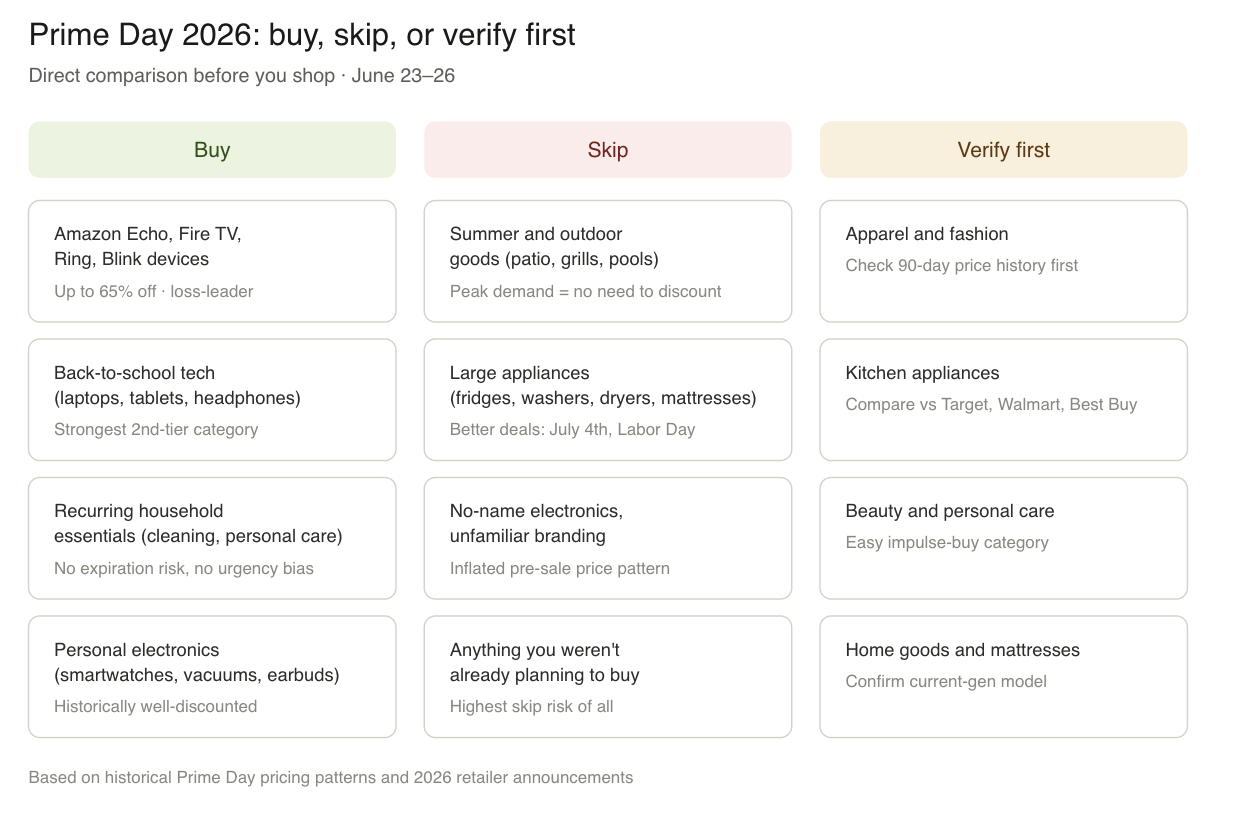 Prime day: Buy vs Skip vs Verify Prime day: Buy vs Skip vs Verify