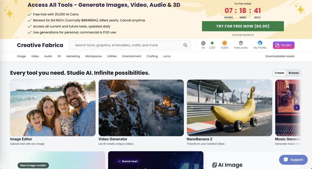 Creative Fabrica website